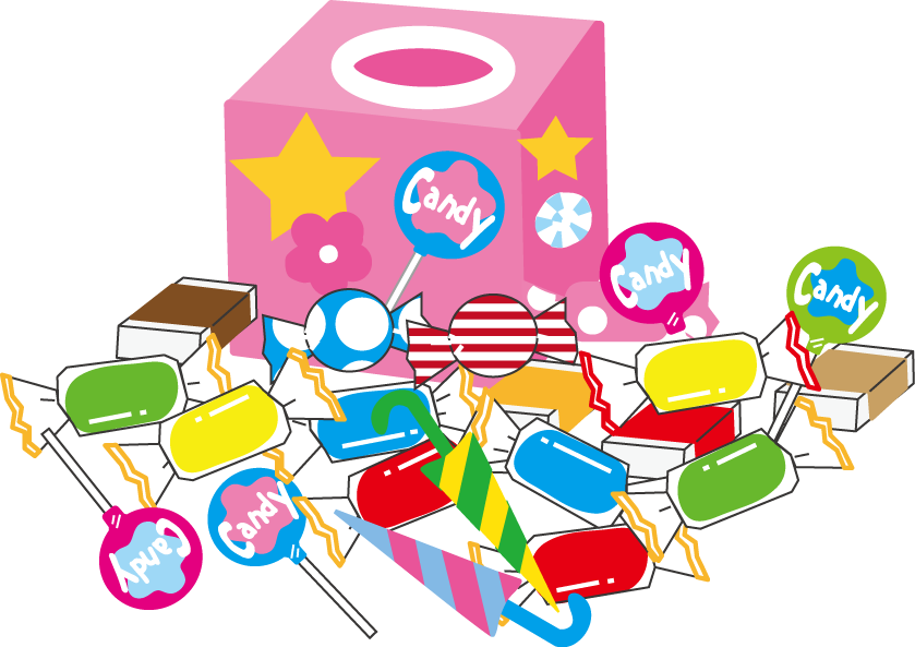 お菓子すくいイラスト無料素材