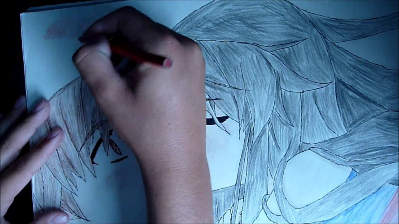 Anime speed drawing - Boy and girl kissing - YouTube