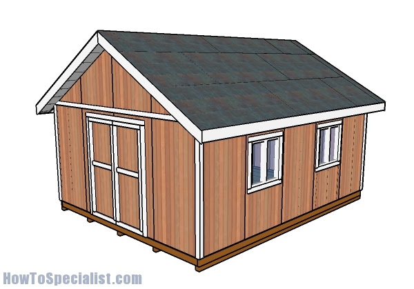 16x20 Shed Plans HowToSpecialist - How to Build, Step by 