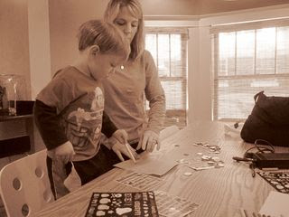 Making some Halloween cards