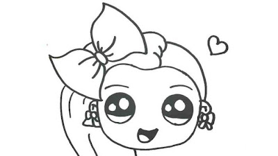 Cute Jojo Siwa Bow Coloring Pages