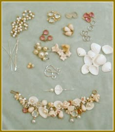 little seashell bracelet by Holly Abston, via Flickr  can't find the original post.  hollyabston.com