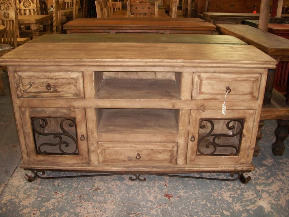 Reclaimed wood antique white wash 66 inch long TV Stand  Yelp