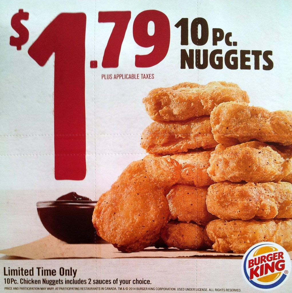Burger King - 10 piece chicken nuggets for $1.79 - Forum Vancouver