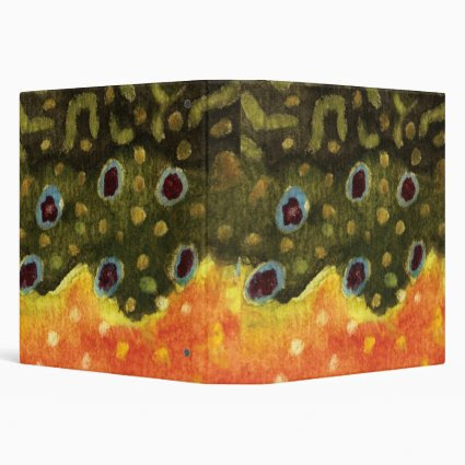 Trout Fly Fishing Vinyl Binder