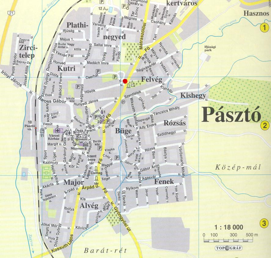 pásztó térkép Pásztó