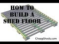 Build a wooden shed floor