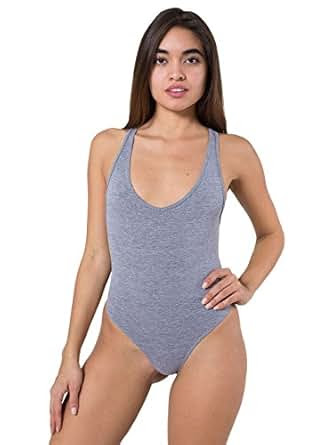 Amazon.com: American Apparel Jersey Tank Thong Bodysuit ...