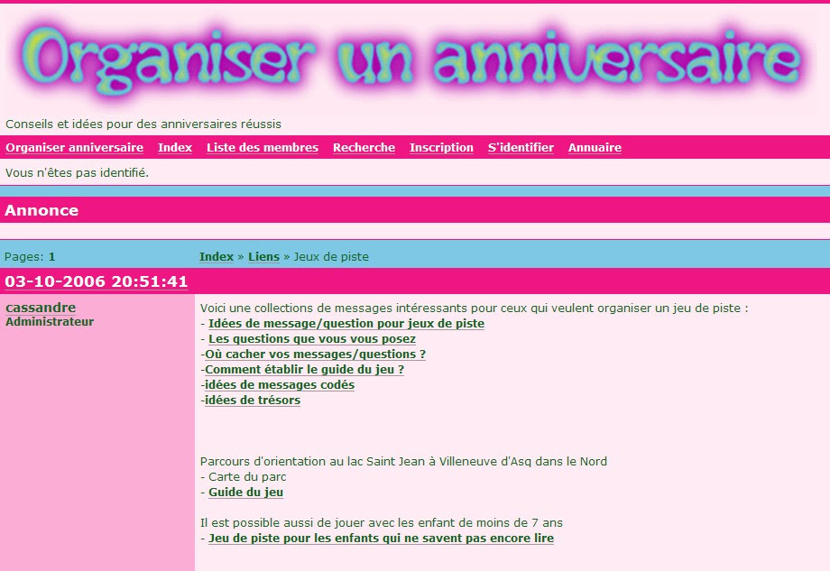 Animation Anniversaire Idee