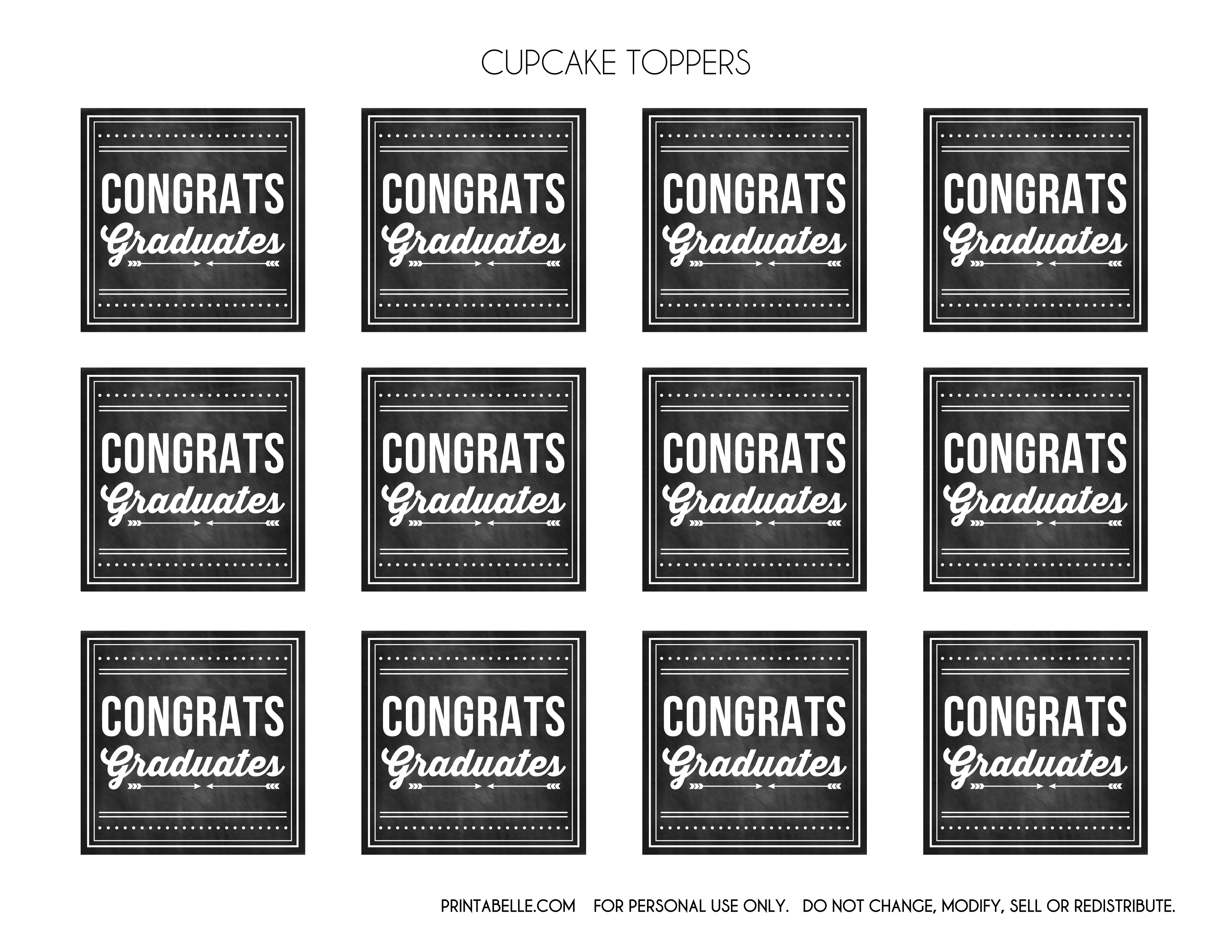 Download These Free Graduation Chalkboard Party Printables ...