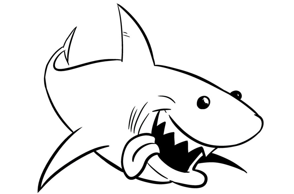 coloring pages for kids sharks  clip art library