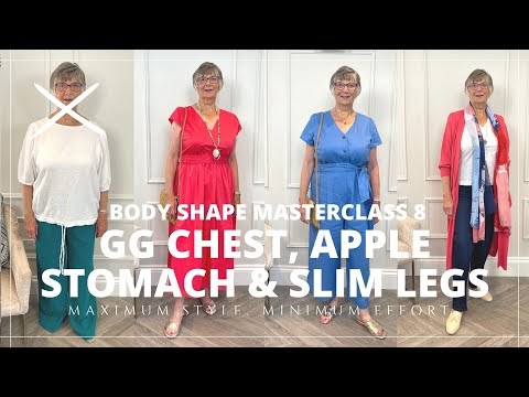 Styling a GG large bust, Larger Apple Stomach, Slim Leg & Feet Issues. Body Shape Master Class 8