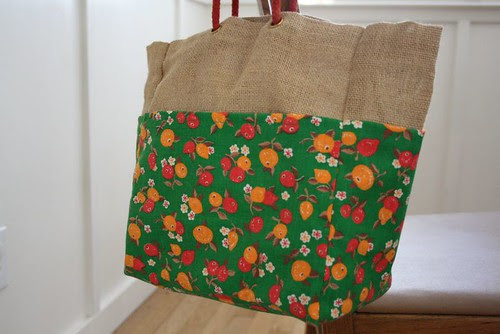 burlap bag makeover