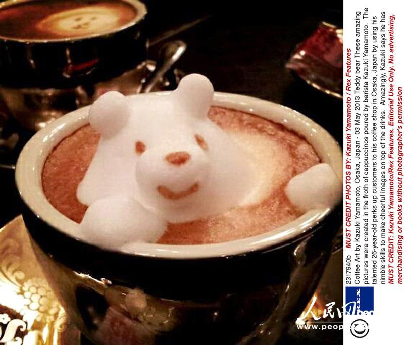 童話の世界のような日本 大阪のカフェのラテアート 4 人民網日本語版 人民日報