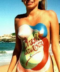 Brazillia Naturalis Body Painting In The Beach