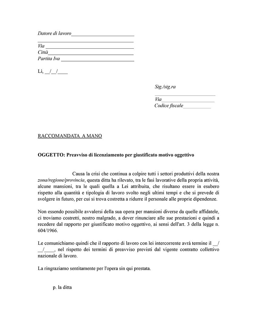Lettera Di Dimissioni Fac Simile | firmakoek