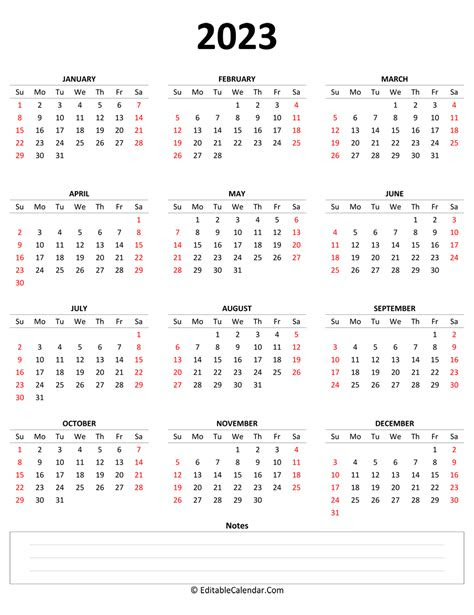 Do you find it difficult to keep track of your appointments, meetings, and important dates? 2023 yearly calendar with notes portrait orientation