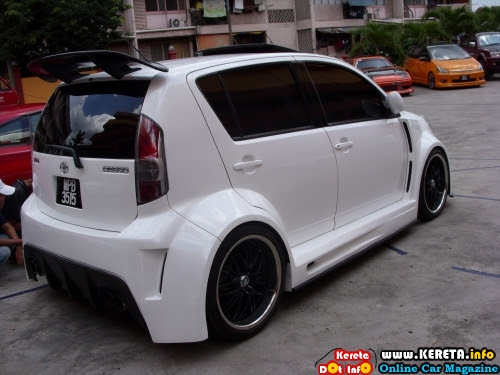 The wide body kit for myvi from steel with smooth surface touch up.
