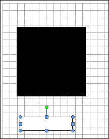 A white rectangle drawn on the page