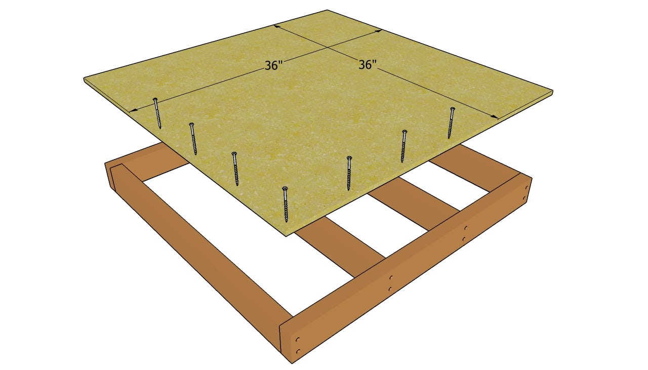 Attaching the plywood floor