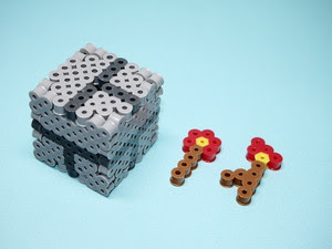 3d Perlerbeads アイロンビーズ Minecraft マイクラ 石レンガとたいまつ 3dperlerbeadsお手軽頑固な立体アイロンビーズ