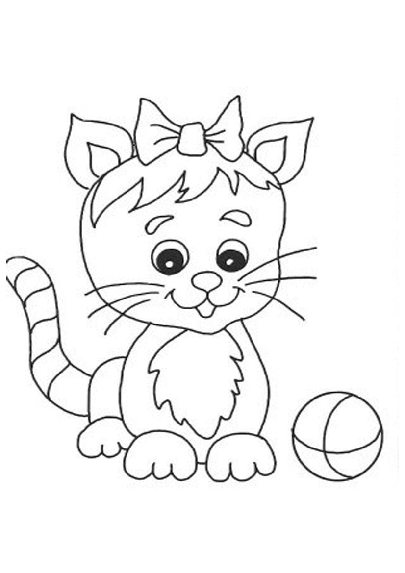 Download Cute cat coloring pages to download and print for free