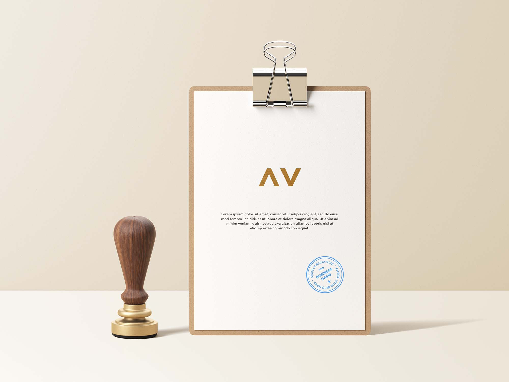 Download Free A5 Clipboard Mockup Psd