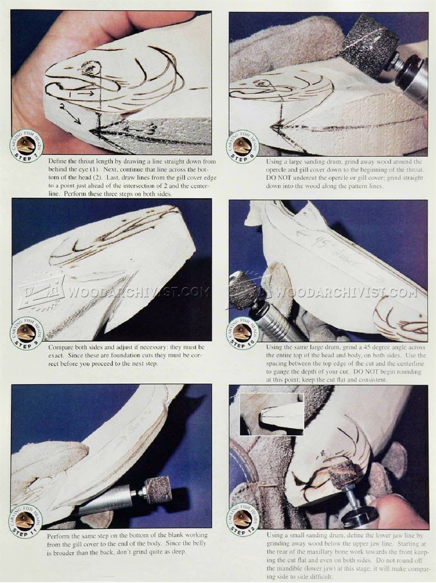 Carving Fish Heads - Wood Carving Patterns • WoodArchivist