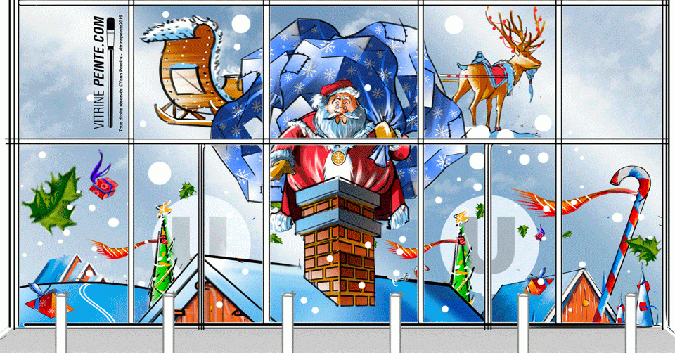 Decoration Noel Pour Devanture Magasin Vitrine Noel Animation Decoration Vitrine Magasin Gsa Gss