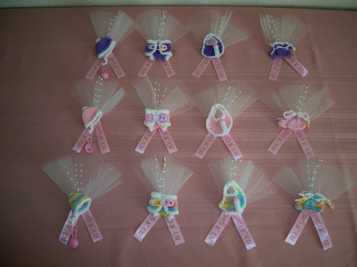 Set Of 12 Girl Baby Shower Pins