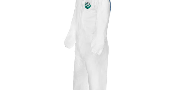 Lakeland MicroMax NS Cool Suit Microporous Disposable Coverall with Hood, Elastic Cuff, 5X-Large, White (Case of 25)