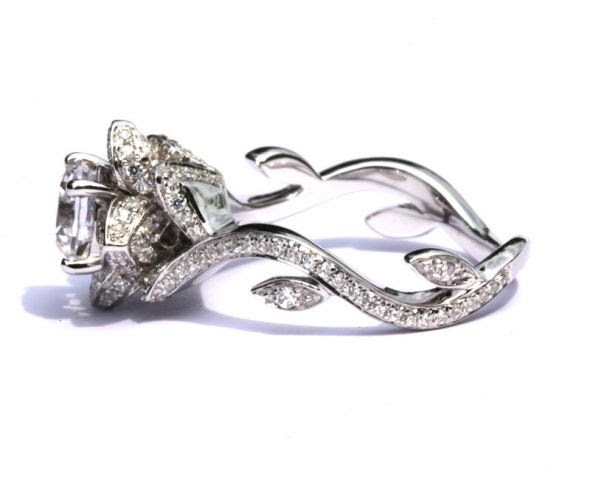 Rose shaped wedding rings