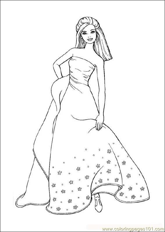 Coloring Pages Barbie09 (Cartoons > Barbie) - free 