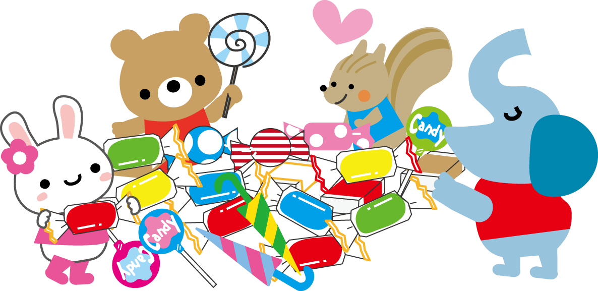 お菓子イラスト お菓子すくい 無料イラスト