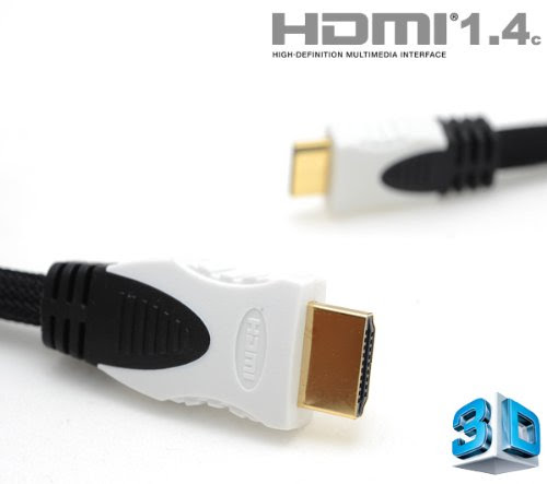 Horizon HD - 3M - Cavo mini HDMI ad HDMI compatibile 3D V1.4c / Ethernet / Full HD 1080p - HDMI Mini Tipo C a HDMI Tipo A - Cavo HDMI Compatibile 1.4, 1.3c, 1.3b, 1.3, collegare la fotocamera digitale ... su HDTV, plasma o proiettore