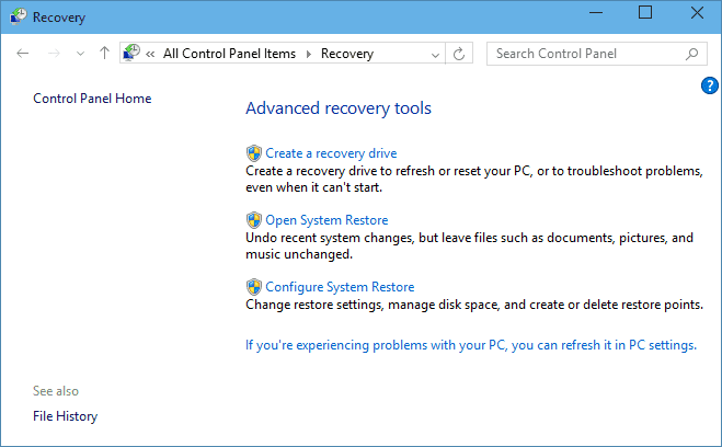 Windows 10 Recovery