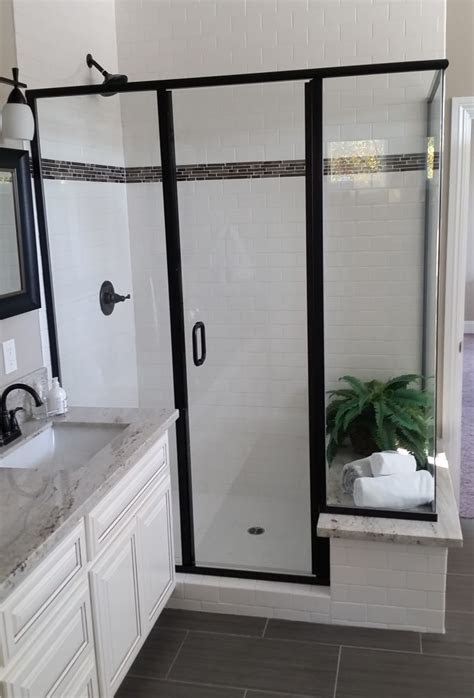 Living room, bedroom, hallway, bathroom. Atlas Shower DoorSemi-Frameless Shower Doors - Atlas