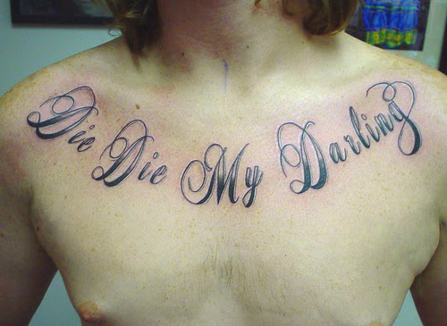 tattoo script chest gallery Tattoos Gallery