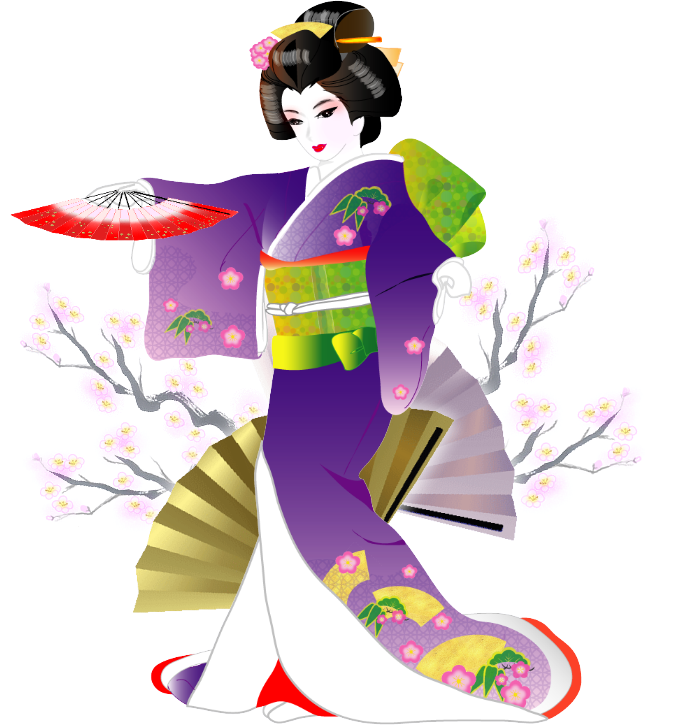 日舞イラスト 梅にも春