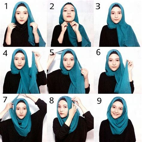 rosseldacio tutorial hijab segi empat  wanita kantor
