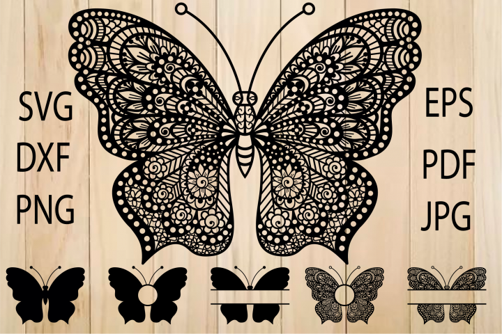 Download Free 146 Butterfly Monogram Svg Free SVG PNG EPS DXF File for Cricut, Silhouette and Other Machine