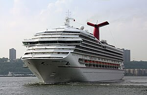 Carnival Victory in Hudson River.