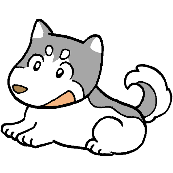 犬お座りのイラスト かわいいフリー素材が無料のイラストレイン