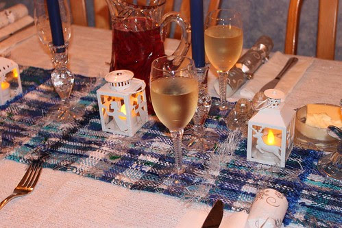 Christmas Blues table runner
