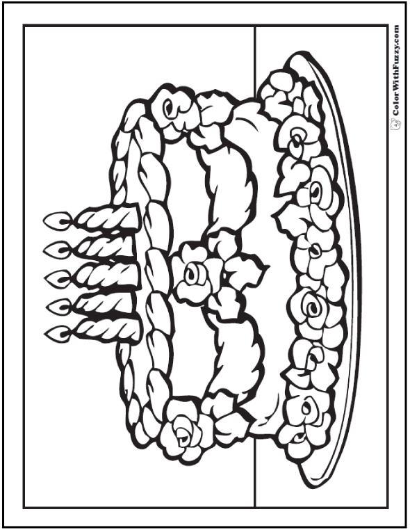 55+ Birthday Coloring Pages: Customizable PDF
