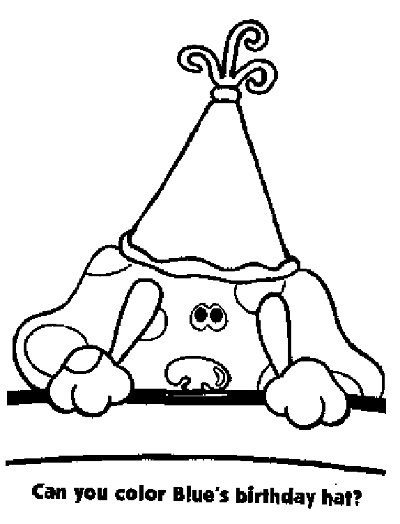 Blue's birthday party! Free Blue's Clues coloring sheets for print and colouring.
