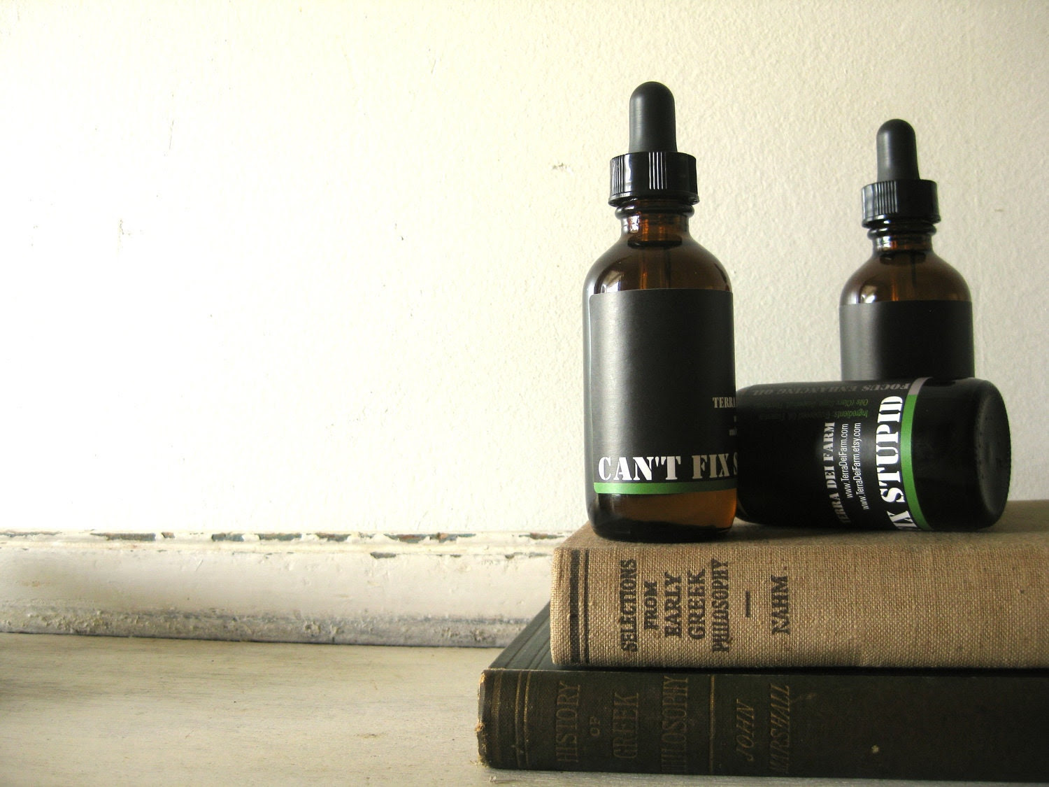3 Pack - Can't Fix Stupid - Aromatherapy Massage Oil - Concentration Enchancing - Funny Geekery Stocking Stuffers - Hipster Nerd Gag Gift - TerraDeiFarm