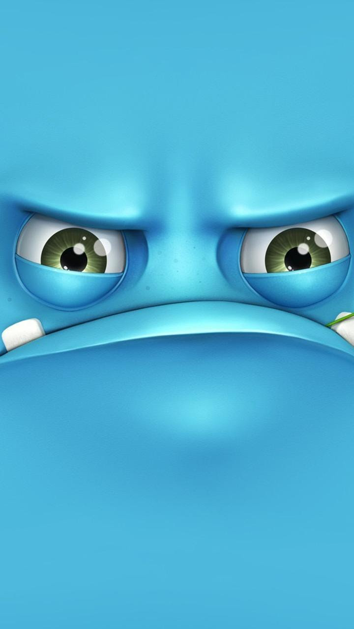 Funny Blue Monster 3D Wallpaper Wallpaper Download 720x1280