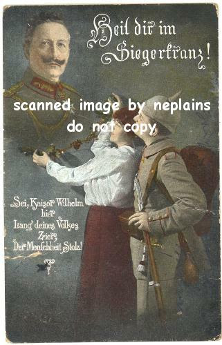 GERMANY - Heil dir im Siegerkranz, Kaiser Wilhelm II, 1915