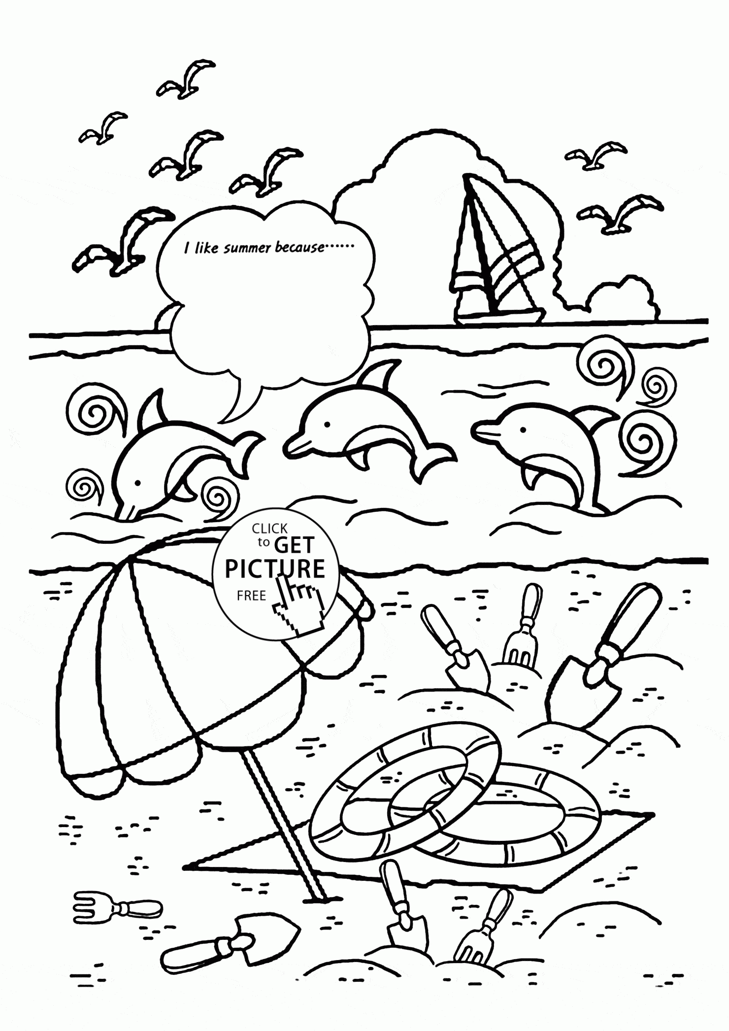 Free Preschool Summer Coloring Pages - Coloring Home
